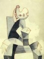 Femme assise dans un fauteuil gris 1939 Cubism
